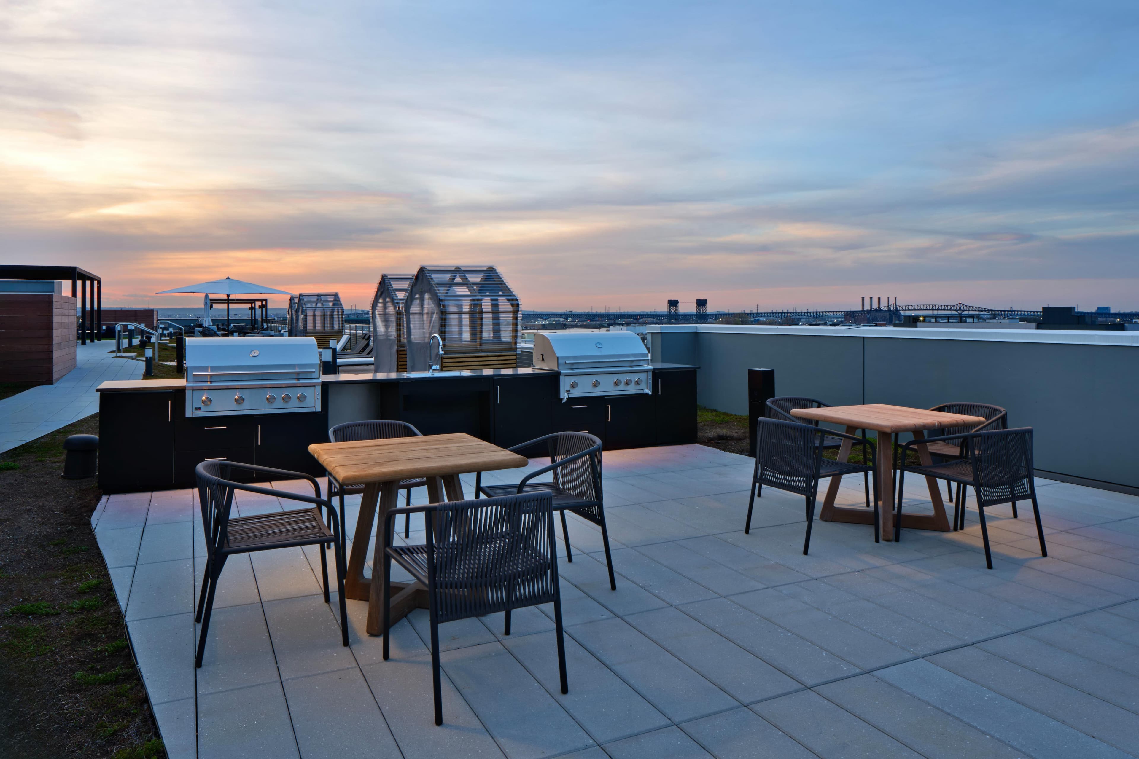 Rooftop grilling stations